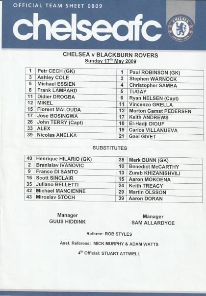 Chelsea v Blackburn Rovers 17-May-2009