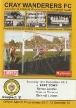 Cray Wanderers v Bury Town  10-Dec-2011