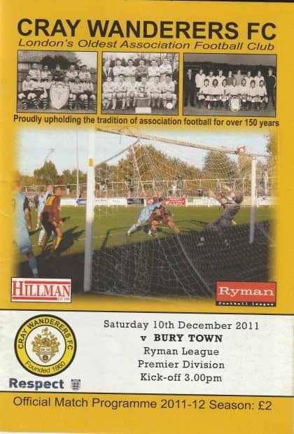 Cray Wanderers v Bury Town  10-Dec-2011