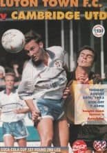 Luton Town v Cambridge United 24-Aug-1993