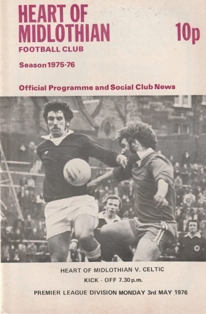 Heart of Midlothian v Glasgow Celtic 03-May-1976