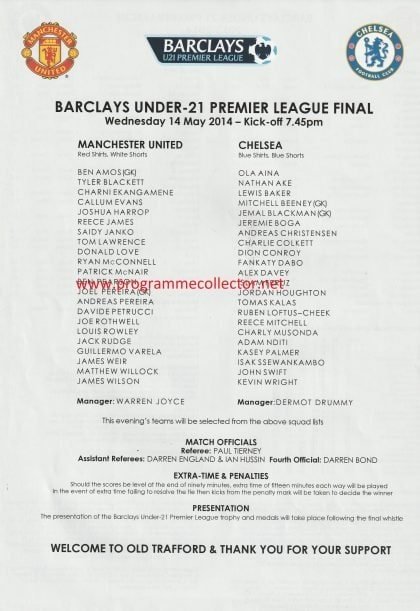Manchester United v Chelsea 14-May-2014