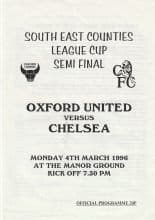 Oxford United Youth v Chelsea Youth  04-Mar-1996