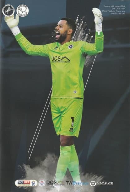 Millwall v Derby County  30-Jan-2018
