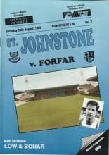 St Johnstone v Forfar Athletic  26-Aug-1989