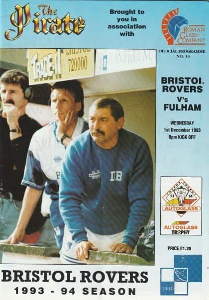 Bristol Rovers v Fulham 01-Dec-1993