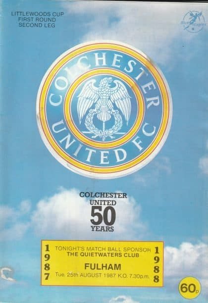 Colchester United v Fulham 25-Aug-1987