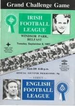 Irish Football League v English Football League   08-Sep-1987