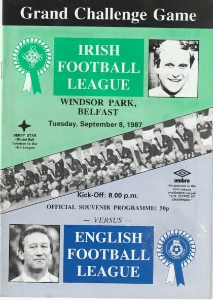Irish Football League v English Football League   08-Sep-1987