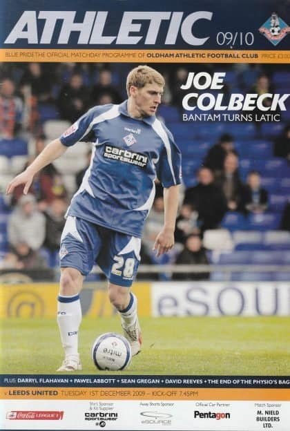 Oldham Athletic v Leeds United 01-Dec-2009