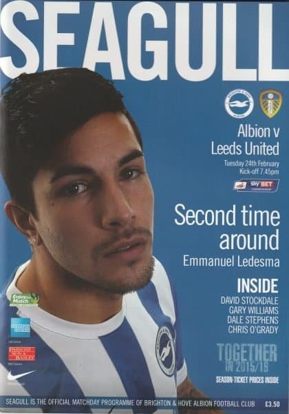 Brighton and Hove Albion v Leeds United  24-Feb-2015