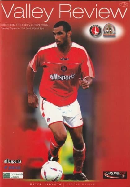 Charlton Athletic v Luton Town 23-Sep-2003