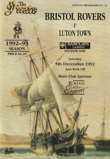 Bristol Rovers v Luton Town   05-Dec-1992