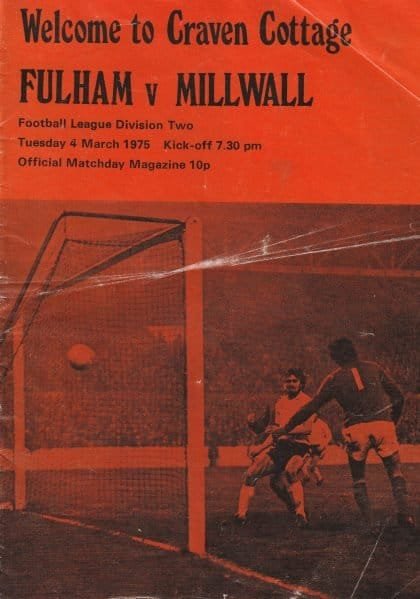 Fulham v Millwall 04-Mar-1975