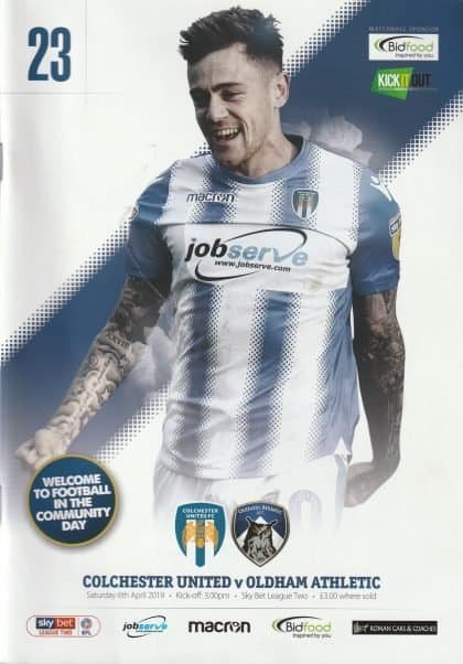 Colchester United v Oldham Athletic 06-Apr-2019