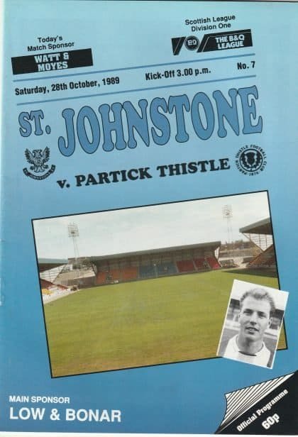 St Johnstone v Partick Thistle 28-Oct-1989