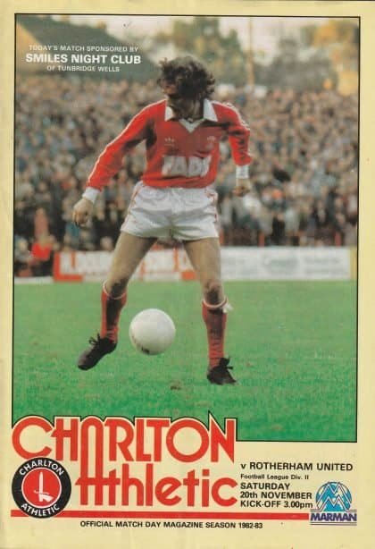 Charlton Athletic v Rotherham United  20-Nov-1982