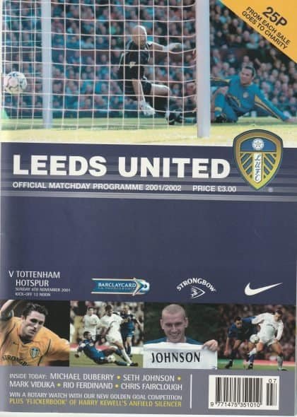 Leeds United v Tottenham Hotspur  04-Nov-2001