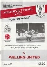 Merthyr Tydfil v Welling United 16-Apr-1994