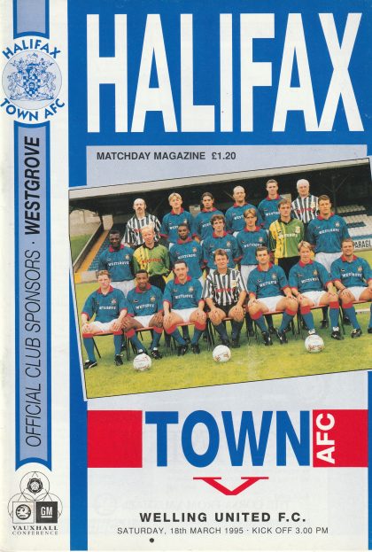 Halifax Town v Welling United  18-Mar-1995