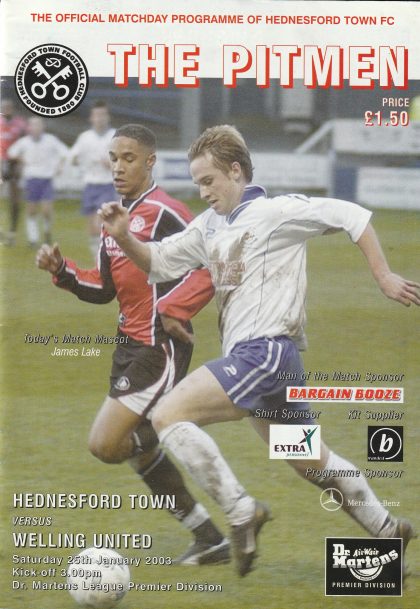 Hednesford Town v Welling United 26-Jan-2003