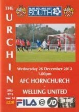 AFC Hornchurch v Welling United   26-Dec-2012
