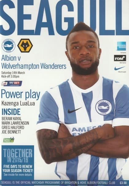 Brighton and Hove Albion v Wolverhampton Wanderers   14-Mar-2015