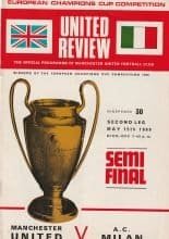Manchester United v AC Milan 15-May-1969