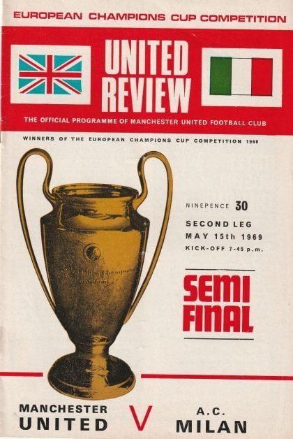 Manchester United v AC Milan 15-May-1969