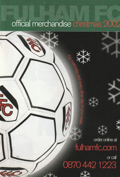 Fulham Official Merchandise Christmas 2002