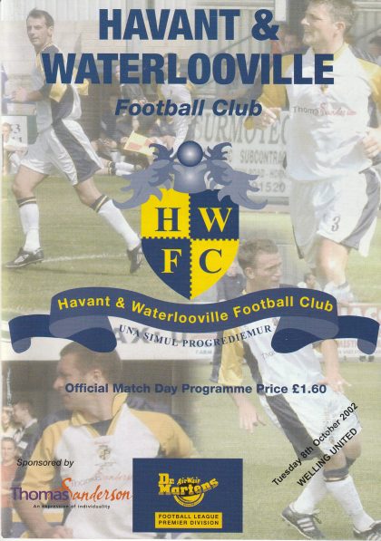 Havant & Waterlooville v Welling United   08-Oct-2002