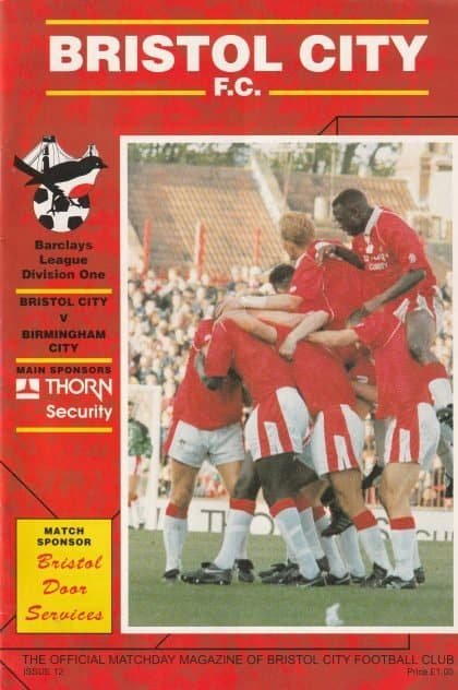 Bristol City v Birmingham City 07-Nov-1992