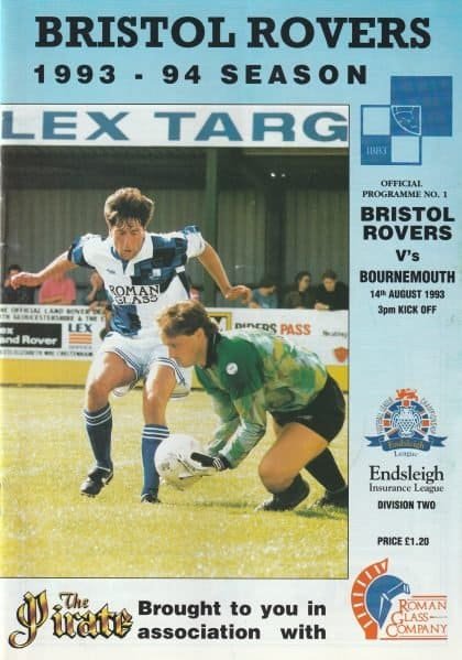 Bristol Rovers v AFC Bournemouth 14-Aug-1993