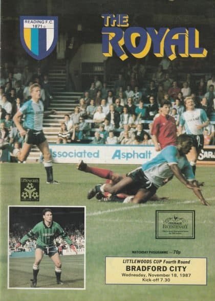 Reading v Bradford City 18-Nov-1987