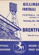 Gillingham v Brentford 30-Oct-1965