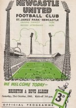 Newcastle United v Brighton & Hove Albion 21-Oct-1961