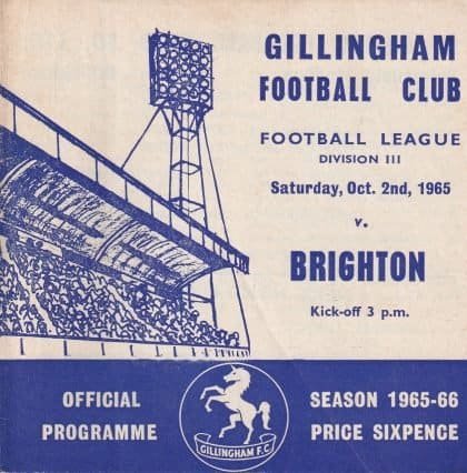 Gillingham v Brighton & Hove Albion  02-Oct-1965