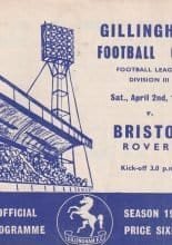 Gillingham v Bristol Rovers 02-Apr-1966