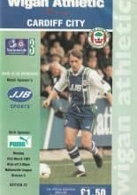 Wigan Athletic v Cardiff City  31-Mar-1997