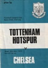 Tottenham Hotspur v Chelsea  05-Jan-1972