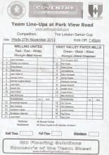 Welling United v Cray Valley (PM)   27-Nov-2013