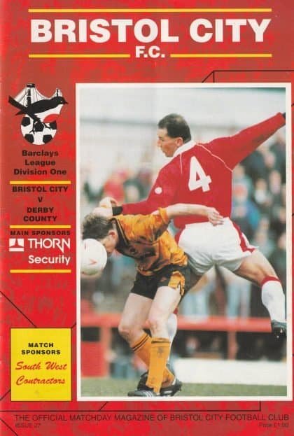 Bristol City v Derby County   20-Apr-1993