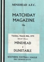 Minehead v Dunstable Town  20-Mar-1979