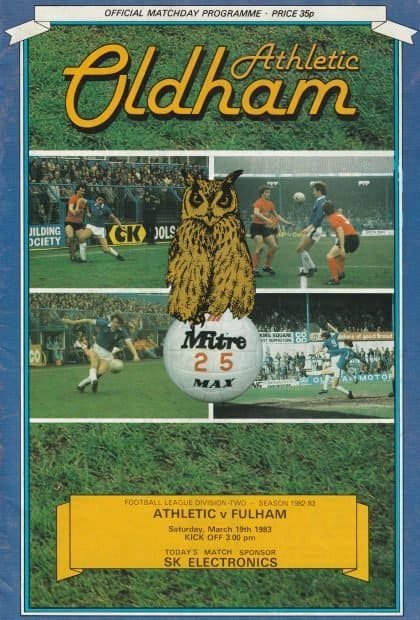 Oldham Athletic v Fulham 19-Mar-1983