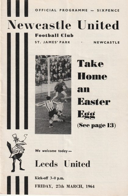 Newcastle United v Leeds United  27-Mar-1964