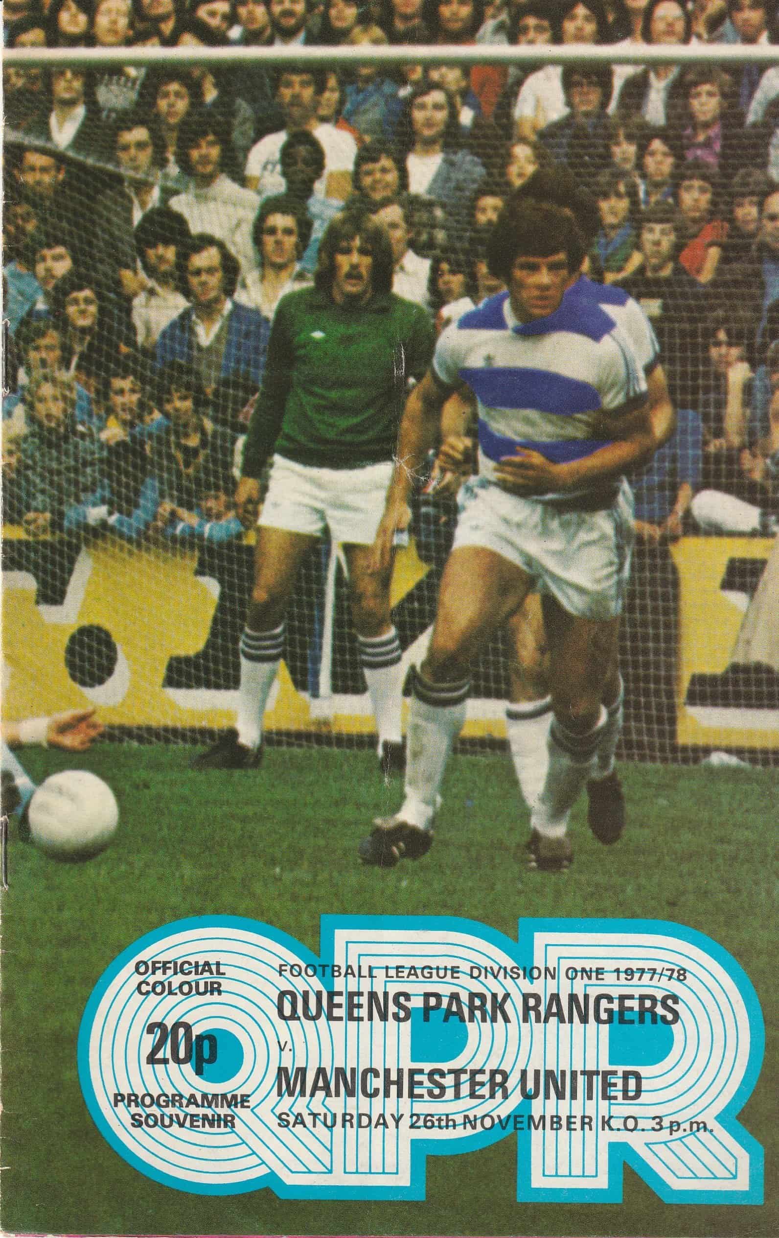 Queens Park Rangers v Manchester United 26Nov1977