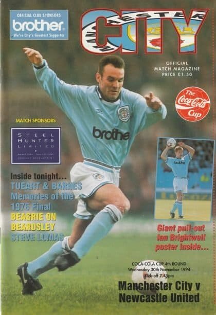 Manchester City v Newcastle United 30-Nov-1994