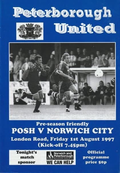 Peterborough United v Norwich City  01-Aug-1997