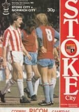 Stoke City v Norwich City 02-Jan-1982