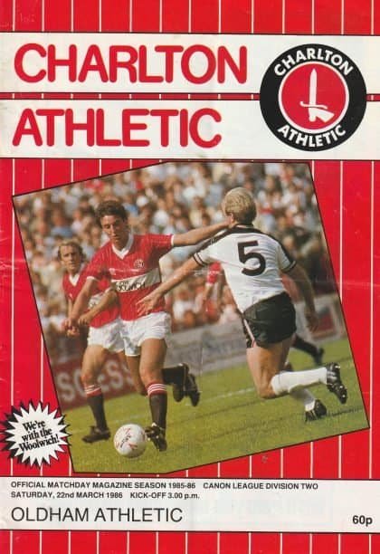 Charlton Athletic v Oldham Athletic 22-Mar-1986
